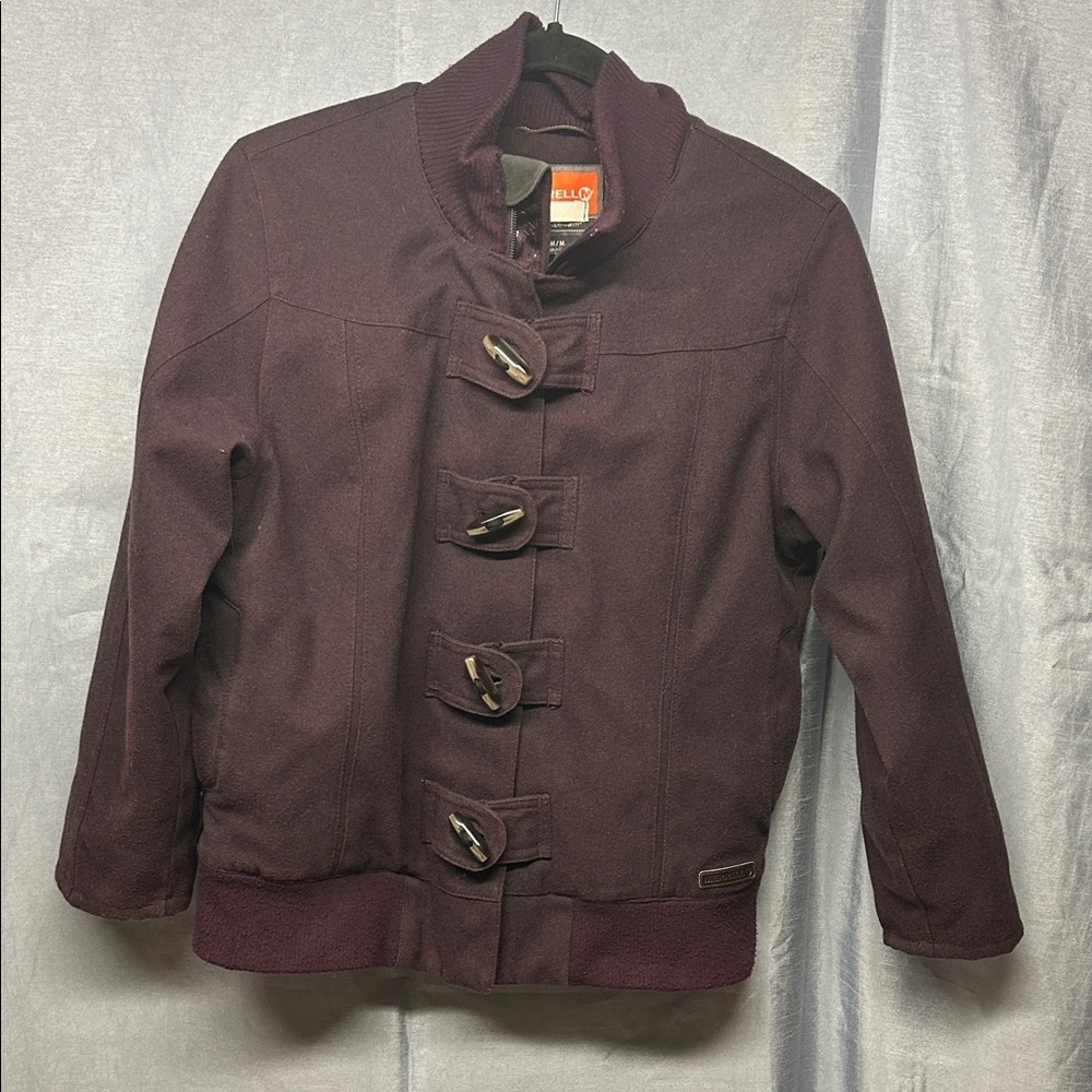 Merrell Women’s Opti-Warm purple Hooded Toggle Coat Size M